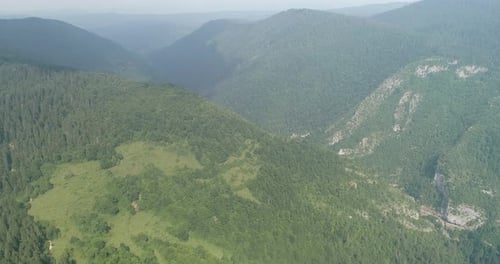Aerial View of Green Mountain Landscape