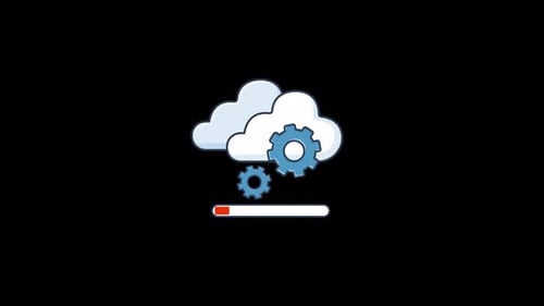 Animated Cloud Update Concept Video - Transparent