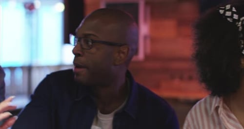 Group of Friends Talking at a Bar Adult