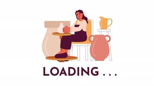 Animation de chargement 2D de Pottery Hobby