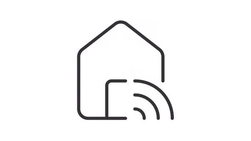Smart Home Wi-Fi Signal Icon Line Animation