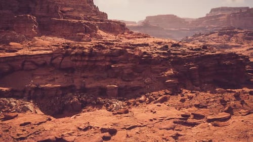 Exceptional Sandstone Canyon Exposing Multiple Geological Layers for Study