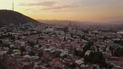 Tbilisi Old Town at Sunset