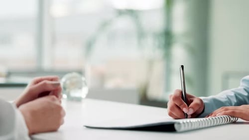 Signature, handshake and business people with deal, contract or agreement in office at desk