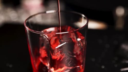 the bartender prepares a cocktail at the bar