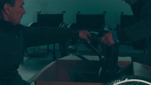 Assembling Wheelchair Equipment in Medical Clinic