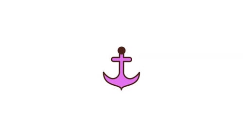 Animated Pink Anchor Decorative Icon