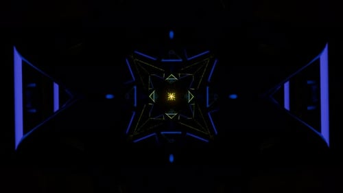 Dynamic 3D Neon Patterns Burst with Color Ideal for VJ Loops and Party Backdrops