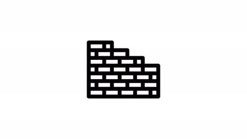 Minimalist Animated Brick Wall Icon