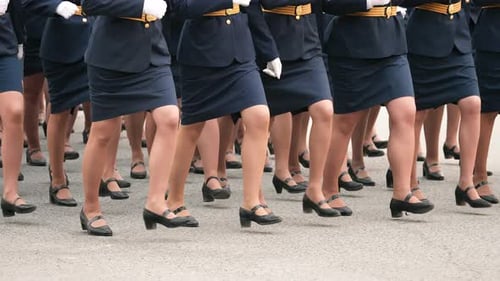 Victory Parade Military Woman Marching Female Feminism Rights Feminist War