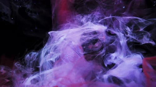 Magenta and Purple Ink Plume in Slow Motion