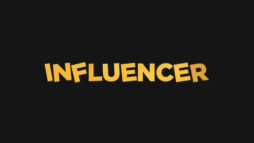 Influencer 3 D Text Alpha Channel