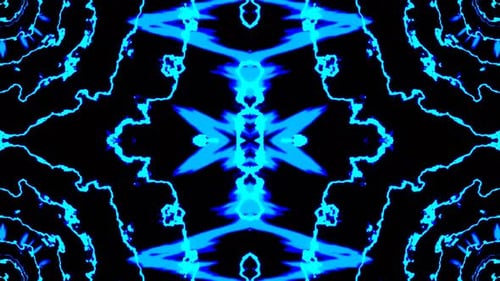 Blauer Science-Fiction-Radiowellen, Kaleidoskop-Hintergrund, VJ Loop In 4K