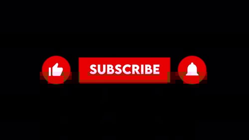 Flat Design YouTube Subscribe Like and Bell Notification Animation