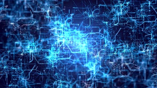 Abstract Futuristic Network Background for AI, Big Data, and Technology Concepts