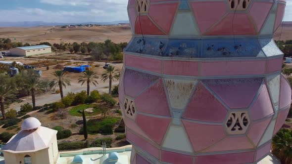 Architectural details of Neot Smadar Arts Center cooling tower with ...