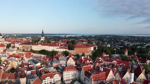 Stunning Aerial Views Over Tallinn’s Historic Skyline, Estonia
