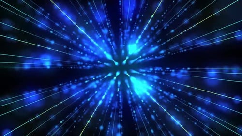 Digital Blue Light Speed Tunnel Abstract Background Loop