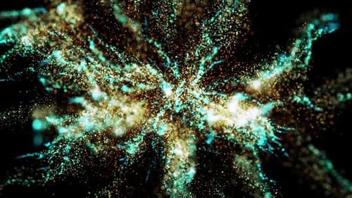 Dynamic Shimmering Particle Burst Background Animation