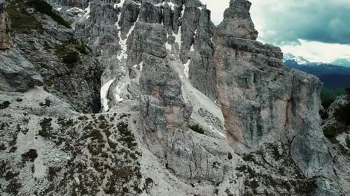 Aerial View of Rugged Mountains and Wilderness Landscape