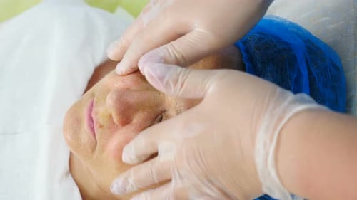 Adult Facial Massage Treatment in Medical Setting
