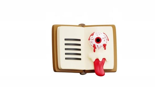 Libro de terror de animación 3D Eyeball Tongue Gore Magic