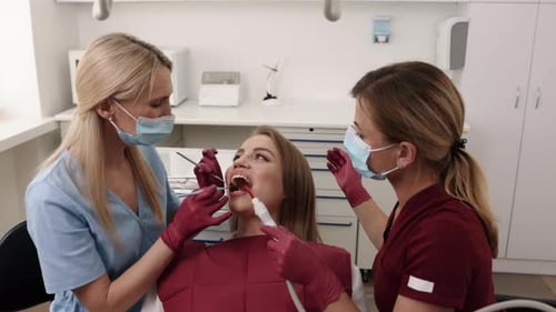 Dentist Working Oral Examination Cavity Checkup