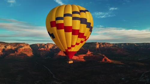 Hot Air Balloon Flight Over Arizona Desert Landscape
