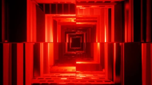 Red Tunnel Background VJ Loop