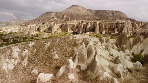 Aerial view of Goreme Historical National Park in Cappadocia