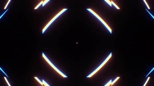 Abstract Geometric Neon Lines Loop Background Animation