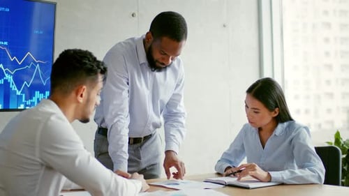 Team Collaboration in an Office Environment Focused on Business Success