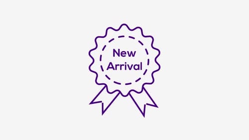 Flat Design New Arrival Ribbon Badge Animation