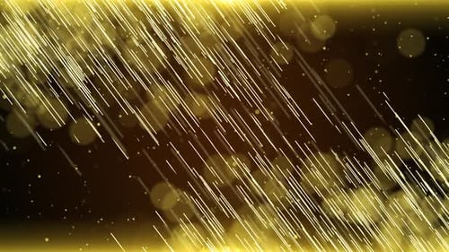 Golden Light Rays and Bokeh Particles Looping Background