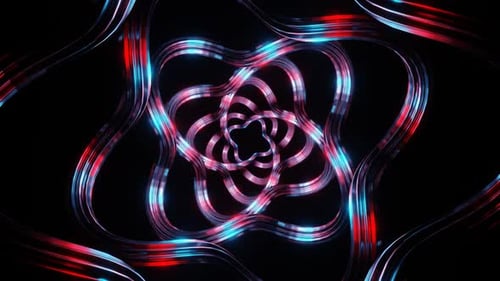 Red And Blue Moving Spiral Patterns Background Vj Loop In HD