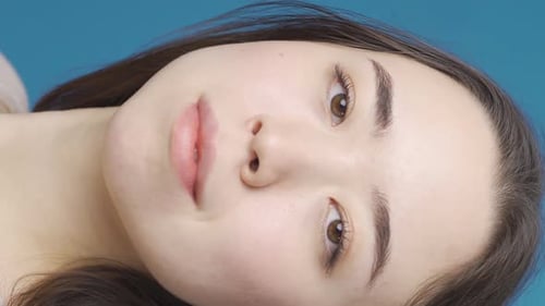 Close Up Beauty Shot of Young Woman's Face