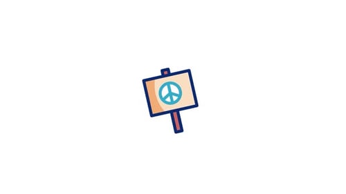 Icono animado de protesta