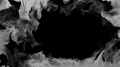 Ethereal Smoke Cloud Organic Frame Reveal