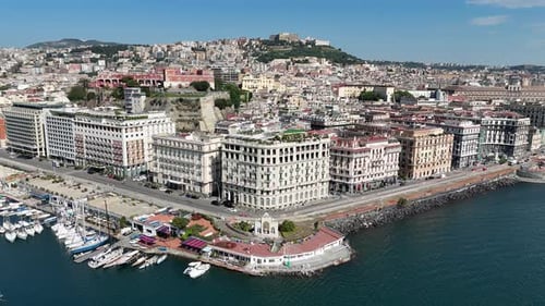 Naples Skyline At Naples Campania Italy.