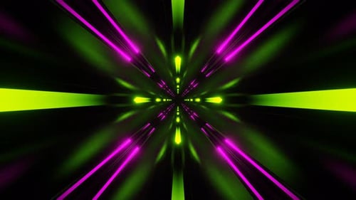 Pink And Green Neon Weightlessness Tunnel Background Vj Loop In 4K