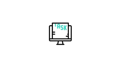 Minimalist Computer Task Loading Icon Animation