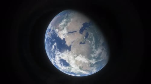 Raumschiff reist über den Planeten Erde