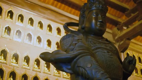 Exploring Bai Dinh Temple - Statues At Phap Chu Hall (Chua Bai Dinh) At Ninh Binh Province, Tam Coc