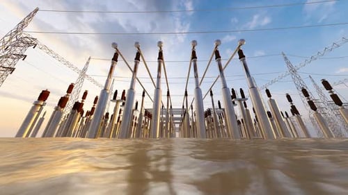 Offshore High Voltage Transmission Lines And Substations
