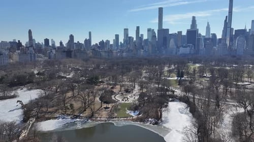 Central Park At Manhattan In New York United States.