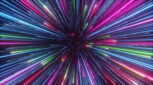 abstract neon background with colorful frozen firework