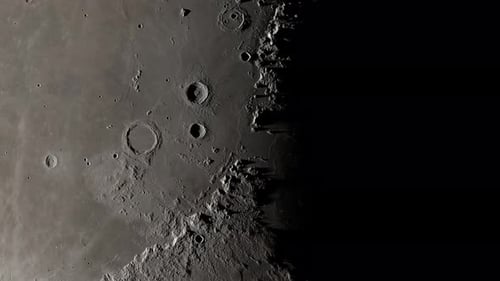 High-resolution image of the lunar surface, showcasing Archimedes crater, 83 km in diameter.