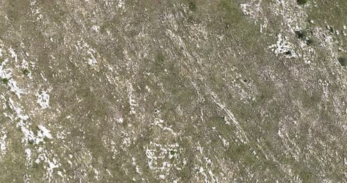 Aerial Shot of Meadows Covered with Soft Mist on a Cloudy Day in the Countryside