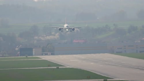 Smooth landing captures the essence of air travel at the airport