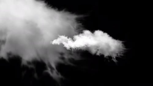 Wolkenanimation mit blauem Himmel auf dem Alphakanal